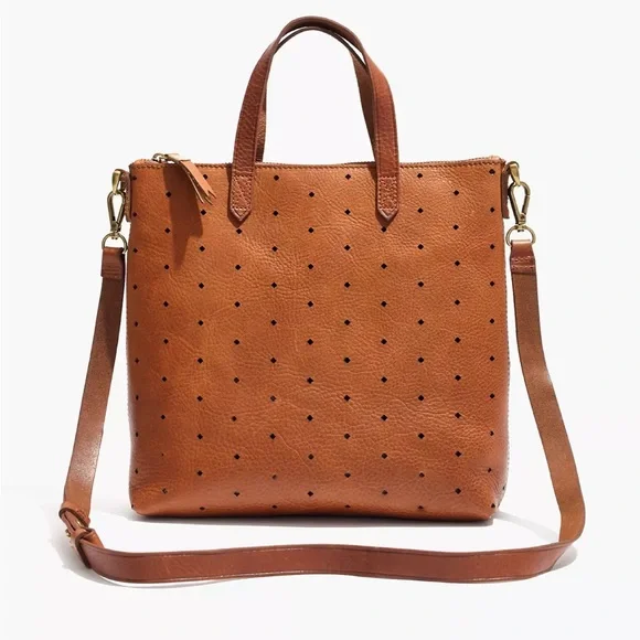Madewell Chocolate Brown The Transport Crossbody Bag: Geo Holepunch Edition - Picture 13 of 15